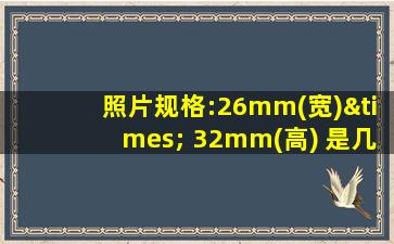 照片规格:26mm(宽)× 32mm(高) 是几寸